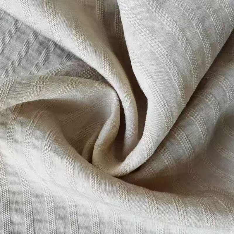 Vải dệt thoi Rayon sợi đơn Lotus Stripe