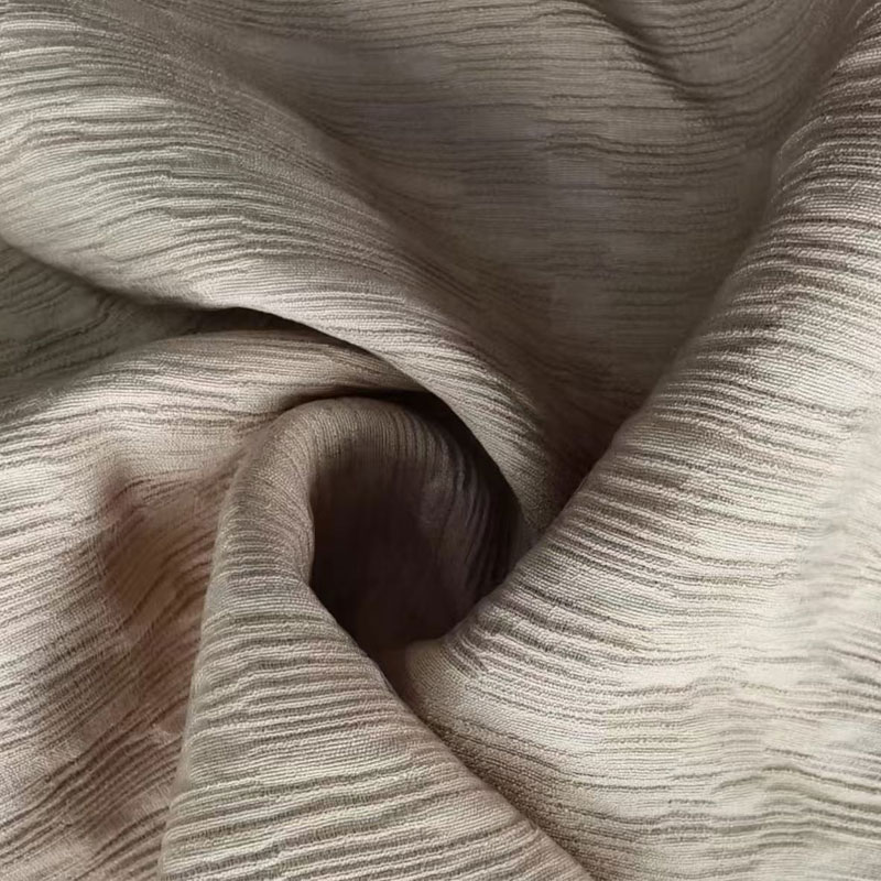 Vải Rayon sợi đơn Jacquard với kết cấu xếp nếp đặc biệt